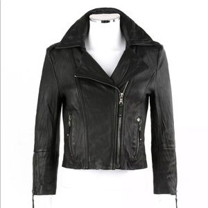 Ever motto black leather jacket size small